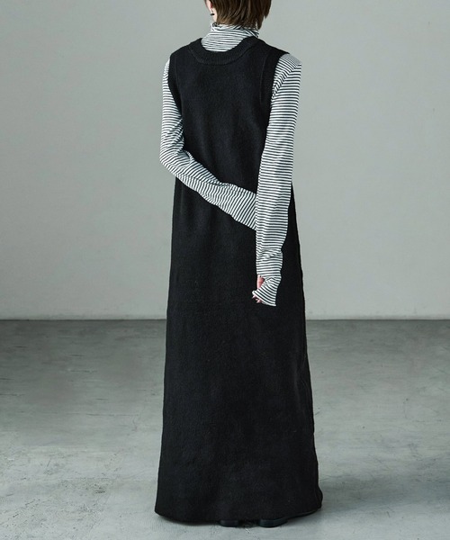 Fashion Letter（ファッションレター）の「セットアップ対応 メランジニットワンピース（ワンピース・レディース・チャコールグレー/ブラック/ブラウン・M）」の9枚目の写真