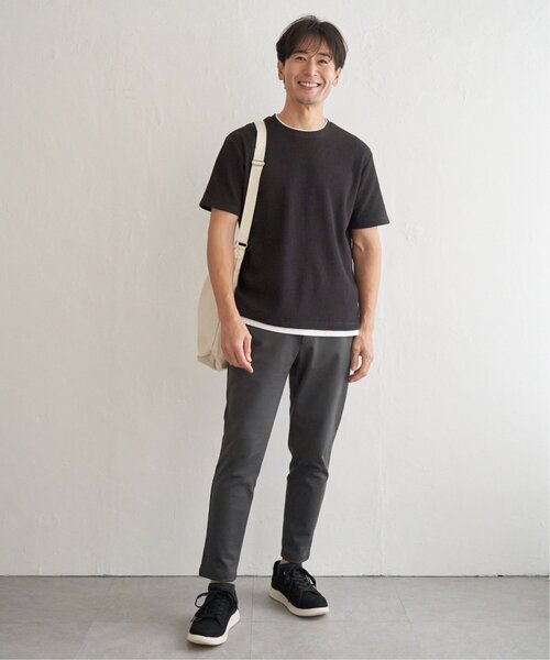 ikka(イッカ)の「【吸水速乾】ドライポンチテーパードパンツ(その他パンツ・メンズ・ブラック/グレー系その他・S/M/L/XL)」の18枚目の写真