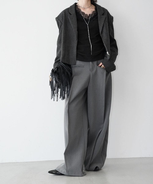 chuclla（チュクラ）の「ショートテーラードジャケット chw26s039（その他アウター・レディース・ブラック・FREE）」の2枚目の写真