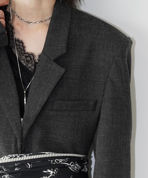 chuclla（チュクラ）の「ショートテーラードジャケット chw26s039（その他アウター・レディース・ブラック・FREE）」の5枚目の写真