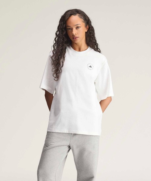 adidas by Stella McCartney（アディダスバイステラマッカートニー）の「adidas by Stella McCartney ルーズ 半袖Tシャツ【adidas by Stella McCartney】 / アディダス adidas（Tシャツ/カットソー・レディース・ブラック/ホワイト・X-SMALL/X-LARGE/SMALL/MEDIUM/LARGE/XX-LARGE/3XL）」の2枚目の写真