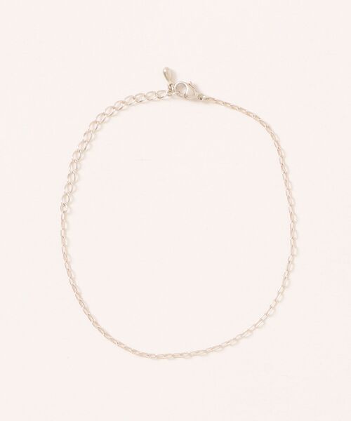 セール】〈Silver925〉カットアズキチェーンブレスレットM