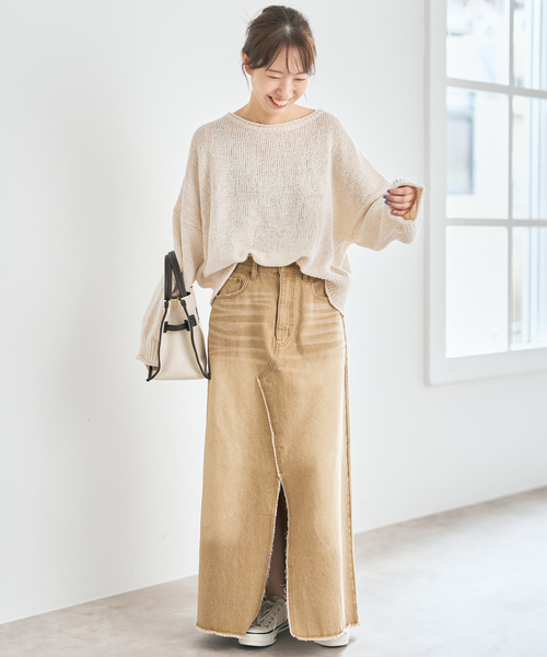 Spick & Span(スピックアンドスパン)の「IGEAローゲージボートネックニット(ニット/セーター・レディース・アイボリー/レッド系その他・FREE)」の19枚目の写真
