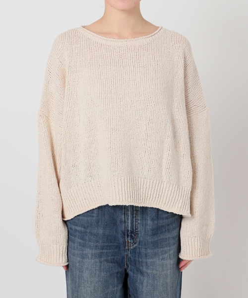 Spick & Span(スピックアンドスパン)の「IGEAローゲージボートネックニット(ニット/セーター・レディース・アイボリー/レッド系その他・FREE)」の9枚目の写真