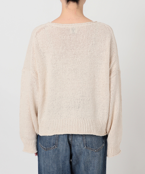 Spick & Span(スピックアンドスパン)の「IGEAローゲージボートネックニット(ニット/セーター・レディース・アイボリー/レッド系その他・FREE)」の11枚目の写真