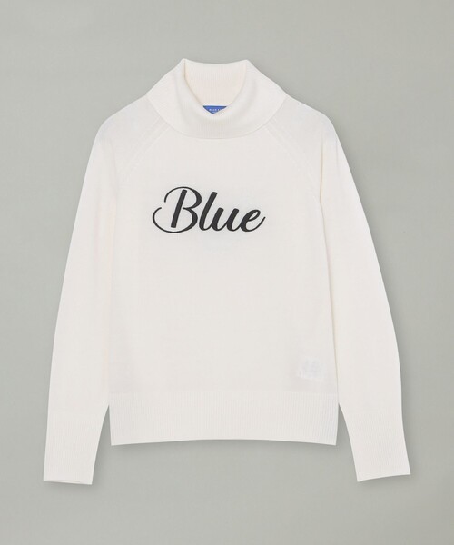 BLUE LABEL CRESTBRIDGE(ブルーレーベルクレストブリッジ)の「ウールアクリルブレンドニットプルオーバー(ニット/セーター・レディース・ブラック/オフホワイト・38)」の7枚目の写真