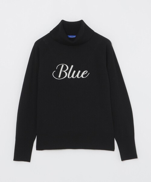 BLUE LABEL CRESTBRIDGE(ブルーレーベルクレストブリッジ)の「ウールアクリルブレンドニットプルオーバー(ニット/セーター・レディース・ブラック/オフホワイト・38)」の3枚目の写真