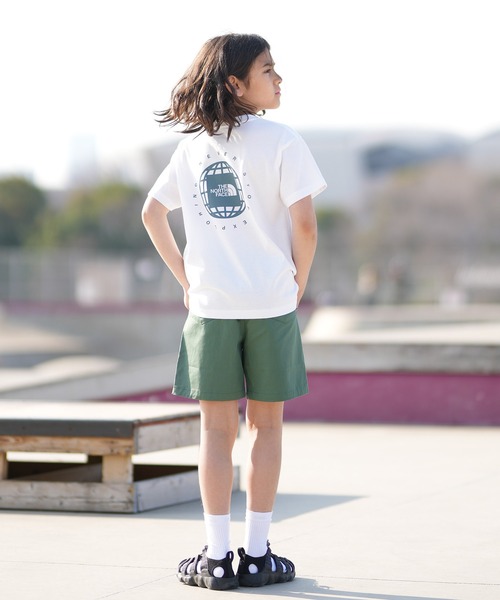 THE NORTH FACE(ザノースフェイス)の「THE NORTH FACE ノースフェイス 半袖 Tシャツ ニット NTJ32646(Tシャツ/カットソー・キッズ・レモンイエロー/ブラック/ホワイト・160cm/150cm/130cm/140cm)」の12枚目の写真