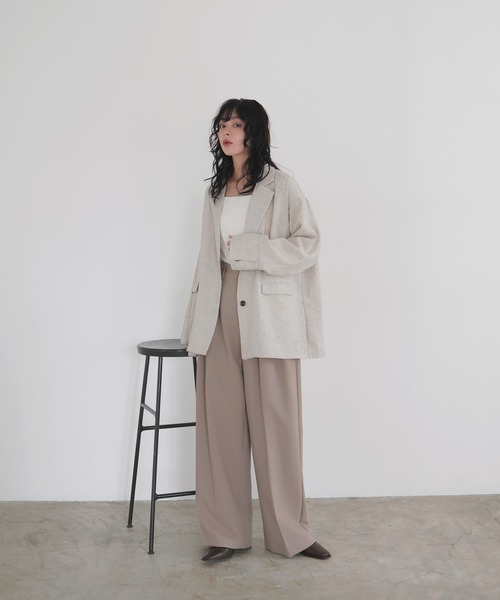 LIAN（リアン）の「サマーツイードテーラードジャケット（テーラードジャケット・レディース・ブラウン/アイボリー/ブラック/グレー・FREE）」の20枚目の写真