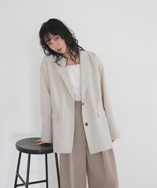 LIAN（リアン）の「サマーツイードテーラードジャケット（テーラードジャケット・レディース・ブラウン/アイボリー/ブラック/グレー・FREE）」の22枚目の写真