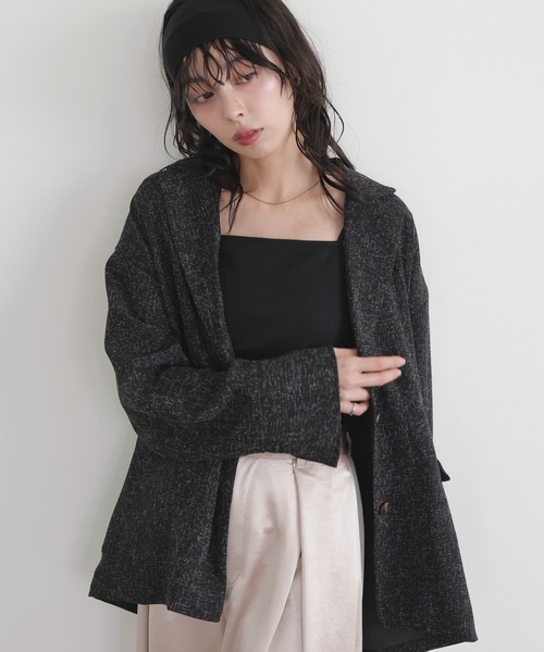 LIAN（リアン）の「サマーツイードテーラードジャケット（テーラードジャケット・レディース・ブラウン/アイボリー/ブラック/グレー・FREE）」の12枚目の写真