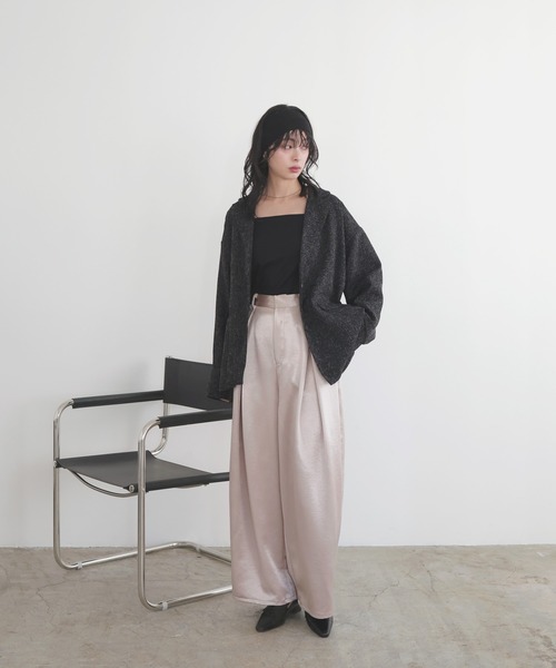 LIAN（リアン）の「サマーツイードテーラードジャケット（テーラードジャケット・レディース・ブラウン/アイボリー/ブラック/グレー・FREE）」の15枚目の写真