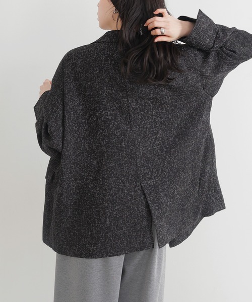 LIAN（リアン）の「サマーツイードテーラードジャケット（テーラードジャケット・レディース・ブラウン/アイボリー/ブラック/グレー・FREE）」の8枚目の写真