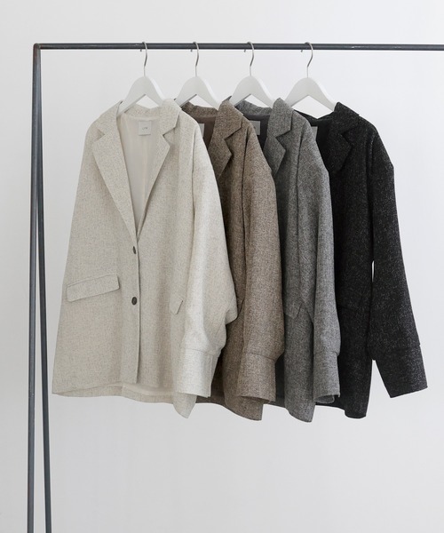 LIAN（リアン）の「サマーツイードテーラードジャケット（テーラードジャケット・レディース・ブラウン/アイボリー/ブラック/グレー・FREE）」の9枚目の写真