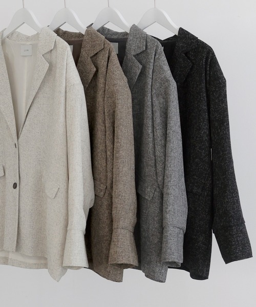 LIAN（リアン）の「サマーツイードテーラードジャケット（テーラードジャケット・レディース・ブラウン/アイボリー/ブラック/グレー・FREE）」の10枚目の写真