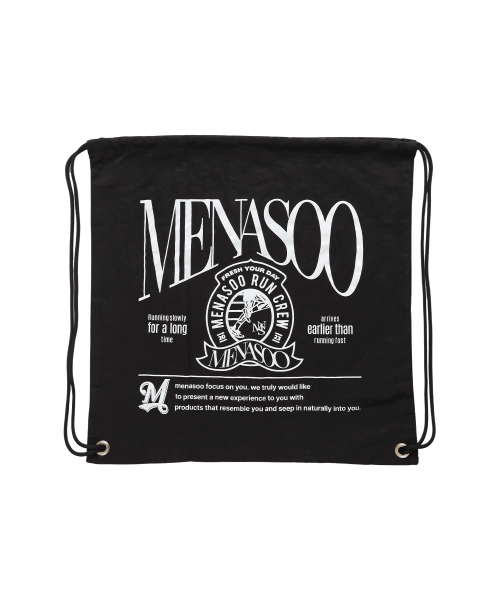 MENASOO(ミナス)の「メナスー ナイロンストリング バックパック_ブラック(バックパック/リュック・レディース・ブラック・F)」の7枚目の写真