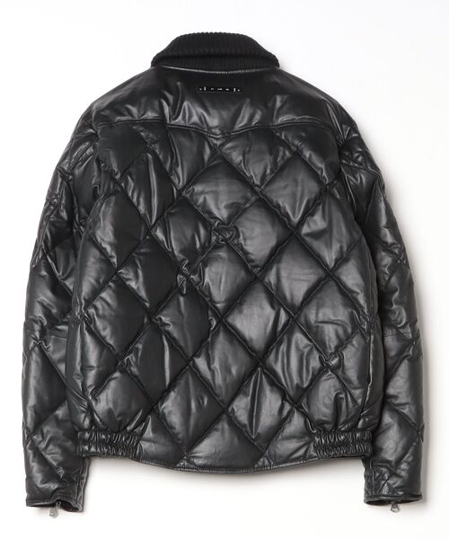 CRIMIE/クライミー/DIAMOND QUILT LAMB LEATHER DOWN JACKET/ダイヤ柄