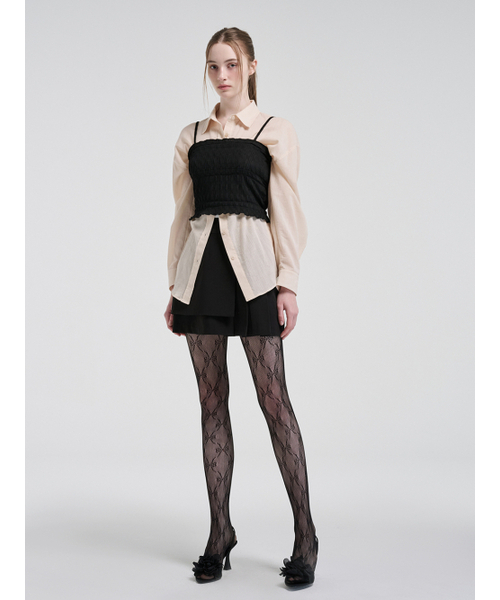 ETMON（エトモン）の「String Layered Sleeveless Blouse, Black（シャツ/ブラウス・レディース・その他・FREE）」の4枚目の写真