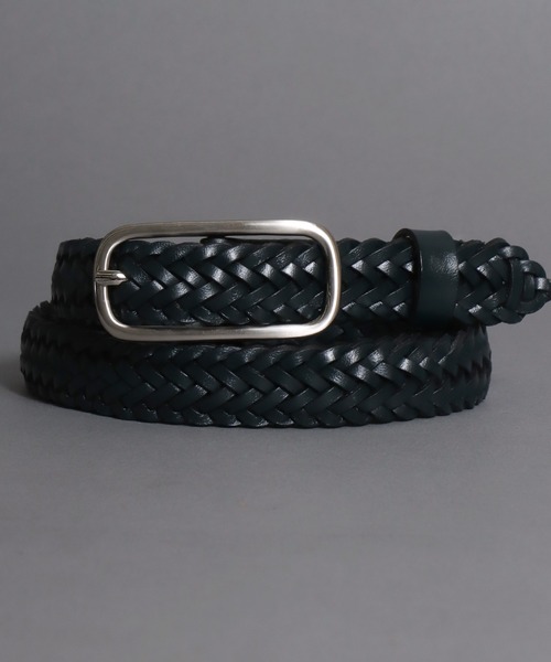 SOMETHING（サムシング）の「SOMETHING/サムシング 20mm 本革 メッシュレザーベルト（ベルト・レディース・ネイビー/ブラック/グリーン/ダークブラウン/ブラウン/キャメル・FREE）」の5枚目の写真