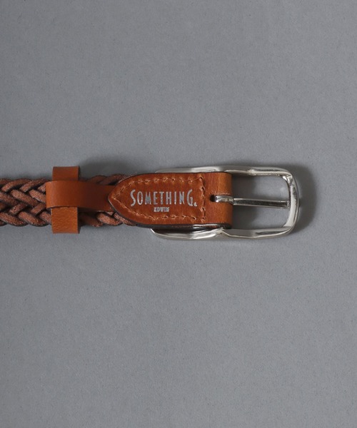 SOMETHING（サムシング）の「SOMETHING/サムシング 20mm 本革 メッシュレザーベルト（ベルト・レディース・ネイビー/ブラック/グリーン/ダークブラウン/ブラウン/キャメル・FREE）」の10枚目の写真