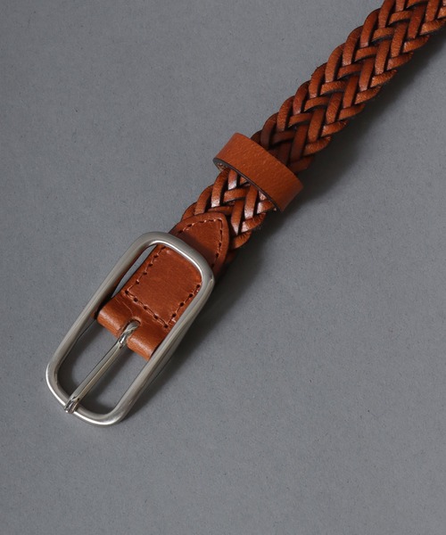 SOMETHING（サムシング）の「SOMETHING/サムシング 20mm 本革 メッシュレザーベルト（ベルト・レディース・ネイビー/ブラック/グリーン/ダークブラウン/ブラウン/キャメル・FREE）」の9枚目の写真