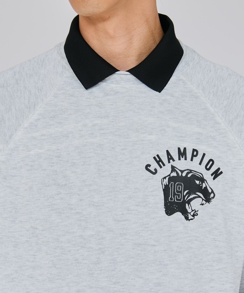 Champion Golf（チャンピオンゴルフ）の「【Champion/チャンピオン】メンズ GOLF テックウィーブ テリー ショートスリーブクルーネックスウェットシャツ（スウェット・メンズ・グレー/オフホワイト/ネイビー・X-LARGE/LARGE/MEDIUM）」の4枚目の写真