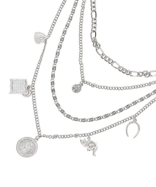 YECCA VECCA（イェッカヴェッカ）の「モチーフ4連ネックレス（ネックレス・レディース・シルバー/ゴールド・FREE）」の7枚目の写真