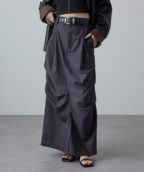 Lui's（ルイス）の「パラシュートスカート（スカート・レディース・ベージュ/ブラック/チャコールグレー・FREE）」の2枚目の写真