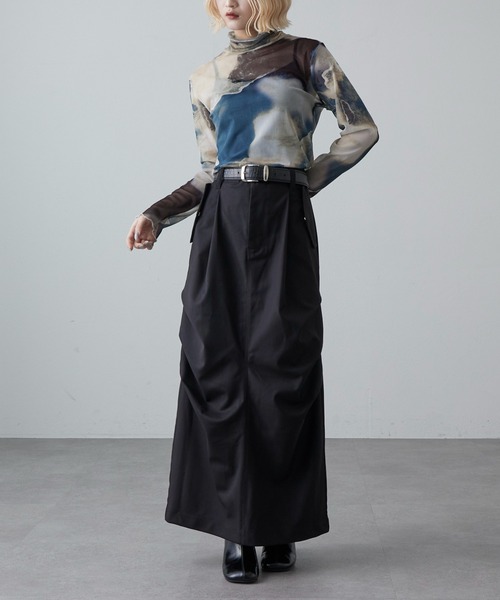 Lui's（ルイス）の「パラシュートスカート（スカート・レディース・ベージュ/ブラック/チャコールグレー・FREE）」の7枚目の写真