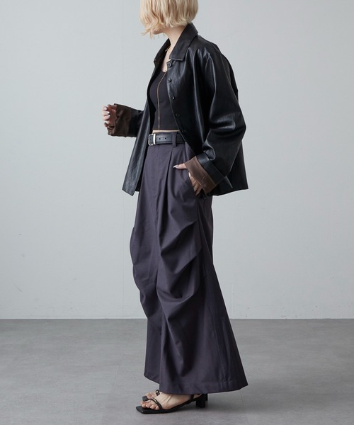 Lui's（ルイス）の「パラシュートスカート（スカート・レディース・ベージュ/ブラック/チャコールグレー・FREE）」の15枚目の写真