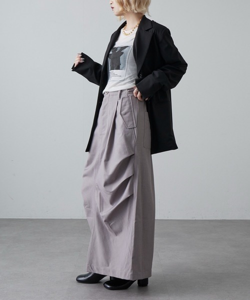 Lui's（ルイス）の「パラシュートスカート（スカート・レディース・ベージュ/ブラック/チャコールグレー・FREE）」の20枚目の写真