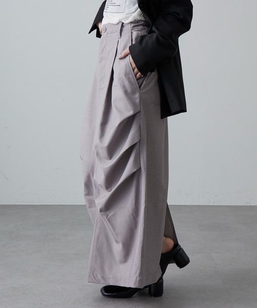 Lui's（ルイス）の「パラシュートスカート（スカート・レディース・ベージュ/ブラック/チャコールグレー・FREE）」の17枚目の写真