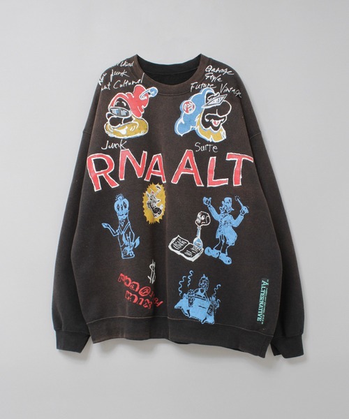 RNA（アールエヌエー）の「M2639 ジャンクキャラWASH OUTトレーナー（Tシャツ/カットソー・レディース・ブラック/アッシュグレー/レッド・MEDIUM）」の10枚目の写真