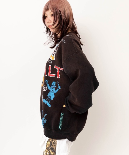 RNA（アールエヌエー）の「M2639 ジャンクキャラWASH OUTトレーナー（Tシャツ/カットソー・レディース・ブラック/アッシュグレー/レッド・MEDIUM）」の8枚目の写真