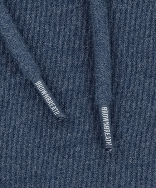 BROWNBREATH（ブラウンブレス）の「TAG HOODIE - MELANGE BLUE（パーカー・レディース・その他・SMALL/MEDIUM/LARGE/X-LARGE）」の4枚目の写真