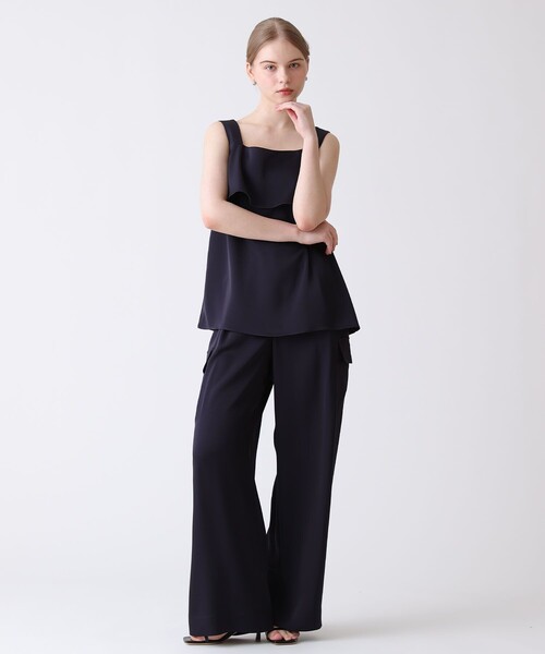 ANAYI(アナイ)の「【セットアップ対応商品】ストレッチダブルサテンカーゴパンツ(カーゴパンツ・レディース・ホワイト/ネイビー・38/36/34)」の19枚目の写真