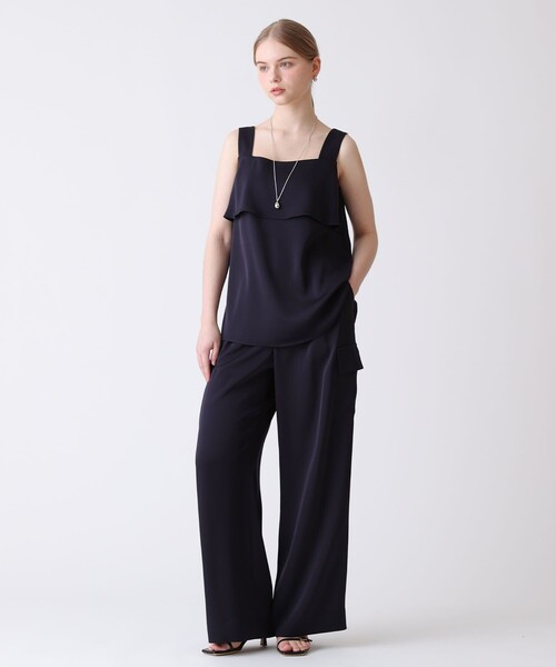 ANAYI(アナイ)の「【セットアップ対応商品】ストレッチダブルサテンカーゴパンツ(カーゴパンツ・レディース・ホワイト/ネイビー・38/36/34)」の20枚目の写真