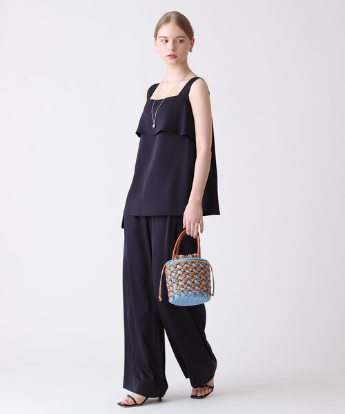 ANAYI(アナイ)の「【セットアップ対応商品】ストレッチダブルサテンカーゴパンツ(カーゴパンツ・レディース・ホワイト/ネイビー・38/36/34)」の21枚目の写真