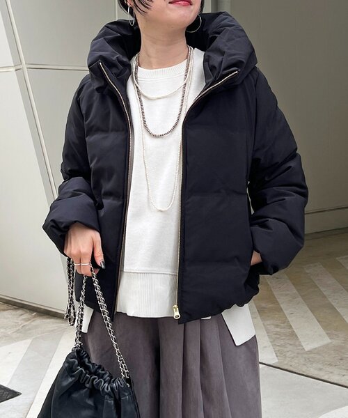 un dix cors（アンディコール）の「シームレスコンパクトダウン（ダウンジャケット/コート・レディース・ブラック/ネイビー・FREE）」の4枚目の写真