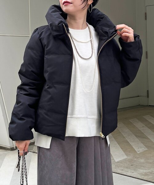 un dix cors（アンディコール）の「シームレスコンパクトダウン（ダウンジャケット/コート・レディース・ブラック/ネイビー・FREE）」の5枚目の写真