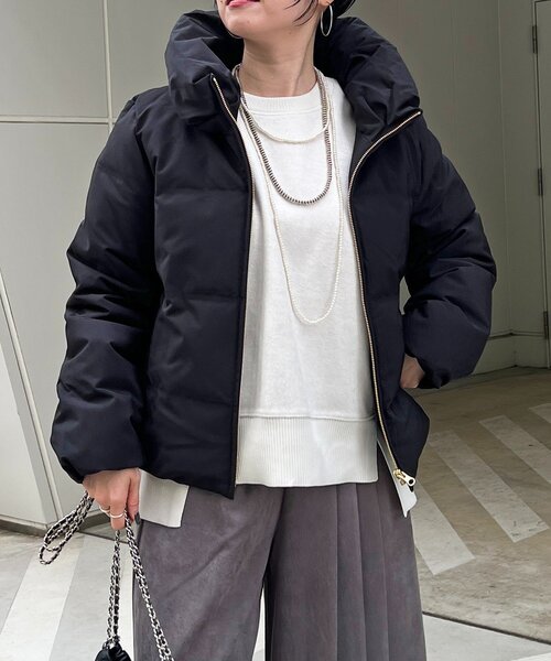 un dix cors（アンディコール）の「シームレスコンパクトダウン（ダウンジャケット/コート・レディース・ブラック/ネイビー・FREE）」の10枚目の写真