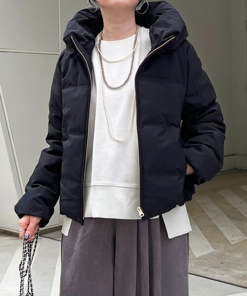 un dix cors（アンディコール）の「シームレスコンパクトダウン（ダウンジャケット/コート・レディース・ブラック/ネイビー・FREE）」の11枚目の写真