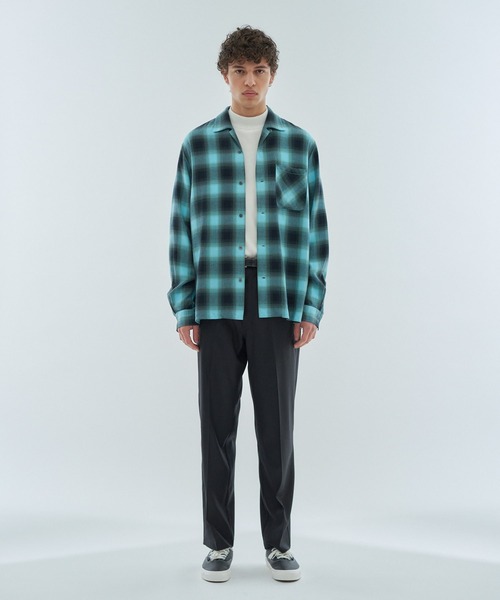 ESTNATION(エストネーション)の「ESTNATION / オープンカラー オンブレチェックシャツ(シャツ/ブラウス・メンズ・ライトブルー・LARGE/MEDIUM)」の8枚目の写真