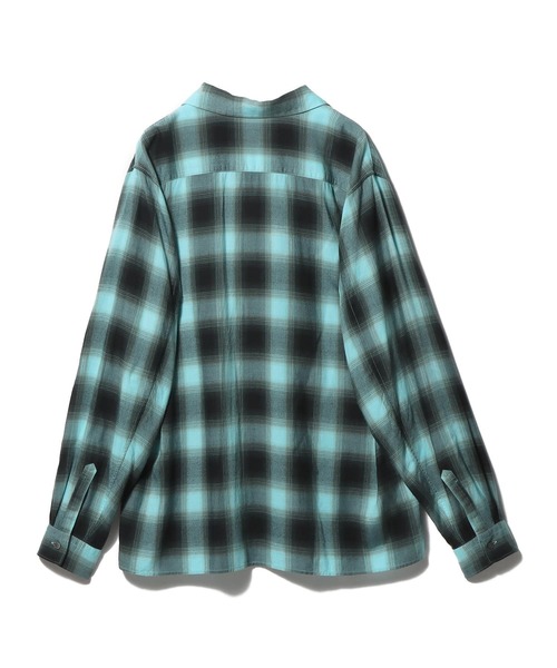 ESTNATION(エストネーション)の「ESTNATION / オープンカラー オンブレチェックシャツ(シャツ/ブラウス・メンズ・ライトブルー・LARGE/MEDIUM)」の10枚目の写真
