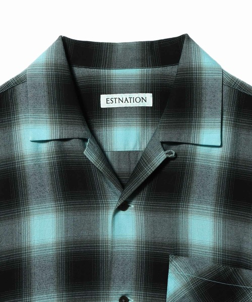 ESTNATION(エストネーション)の「ESTNATION / オープンカラー オンブレチェックシャツ(シャツ/ブラウス・メンズ・ライトブルー・LARGE/MEDIUM)」の11枚目の写真