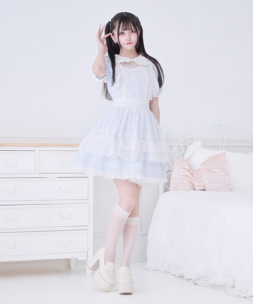 Pal elfy（パルエルフィー）の「ホイップフリルエプロンワンピース