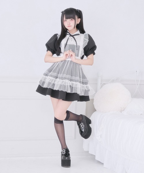 Pal elfy（パルエルフィー）の「ホイップフリルエプロンワンピース