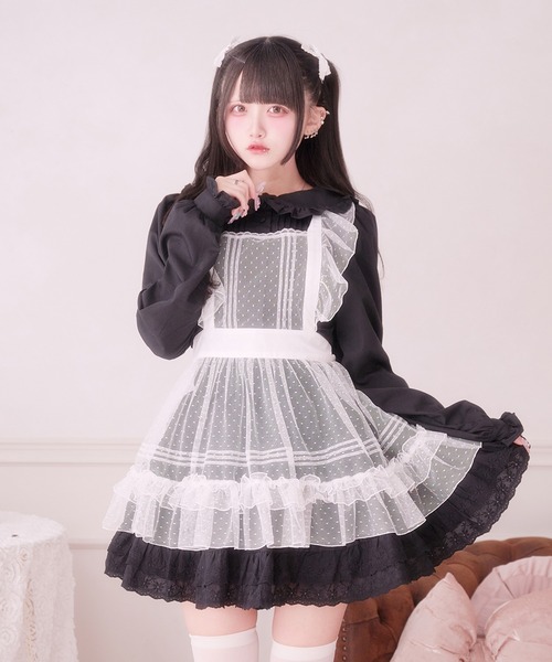 Pal elfy（パルエルフィー）の「ホイップフリルエプロンワンピース