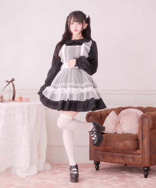 Pal elfy（パルエルフィー）の「ホイップフリルエプロン（ワンピース・レディース・ブラック/オフホワイト/ブラック系その他/ホワイト系その他・フリー）」の19枚目の写真