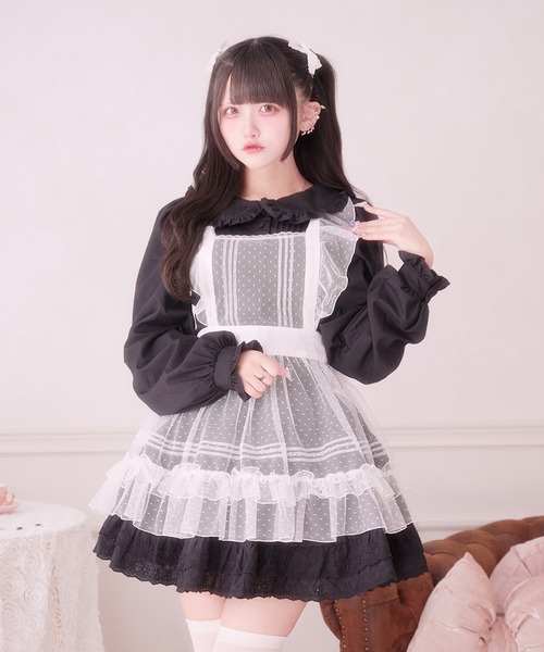 Pal elfy（パルエルフィー）の「ホイップフリルエプロン（ワンピース・レディース・ブラック/オフホワイト/ブラック系その他/ホワイト系その他・フリー）」の17枚目の写真